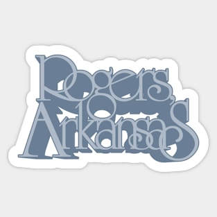 Rogers Arkansas Retro Type Sticker